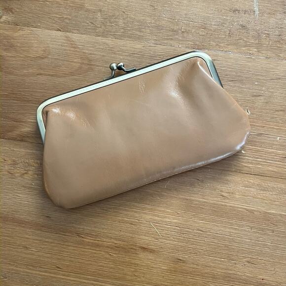 Prema Leathers Grace Kiss Lock Clutch Wallet Tan Brown Vintage Inspired Elegant - Picture 3 of 6